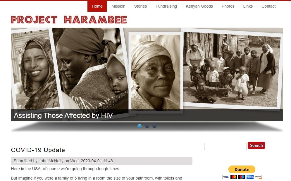 Projectharambee.org built by Ali Torkzadeh